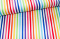 Mobile Preview: Designer- Baumwollstoff Be Colourful White Rainbow (10 cm)